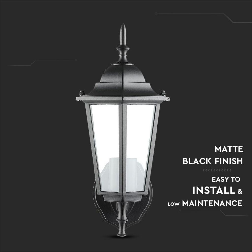 Outdoor Wall Lamp E27 Matt Black 220-240V