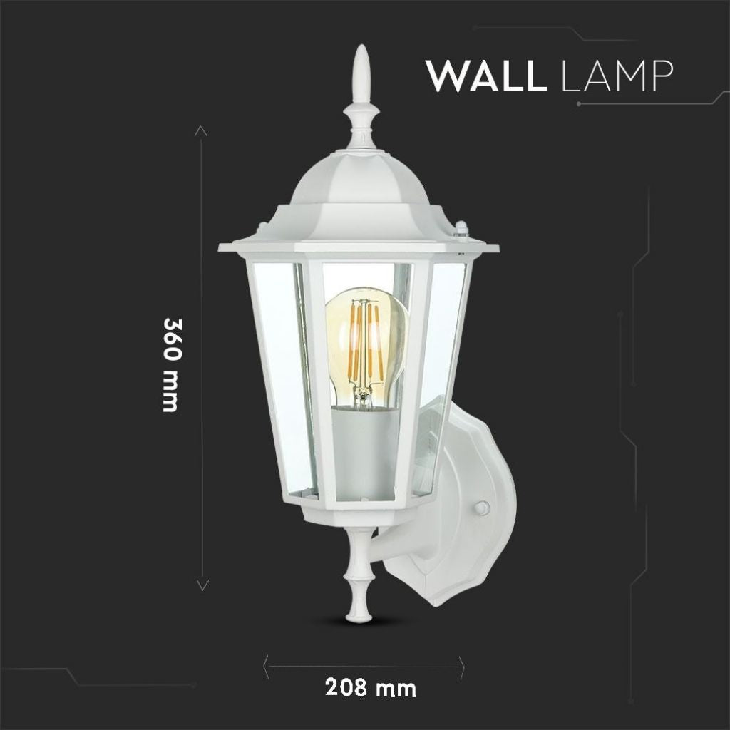 Outdoor Wall Lamp E27 Matt White 12V