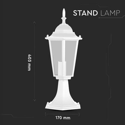 Outdoor Lamp E27 30cm Matt White Lantern