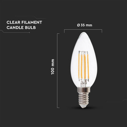 LED Bulb 4W E14 Candle 2700K 2 pcs