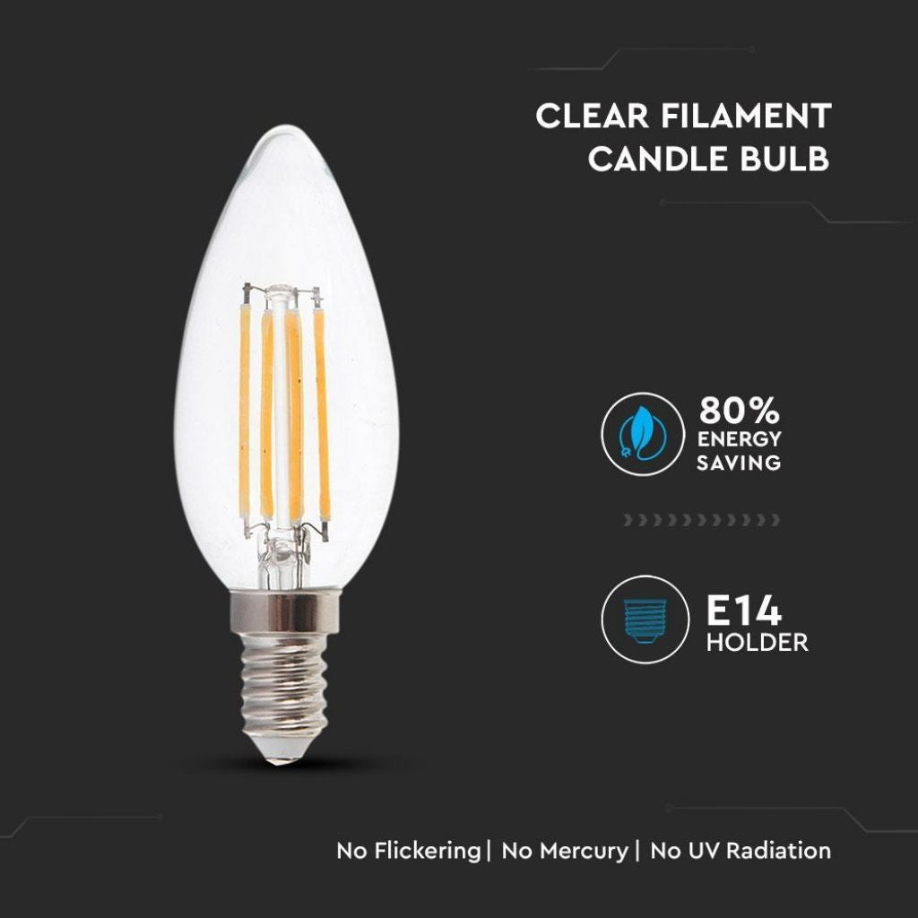 LED Bulb 4W E14 Candle 2700K 2 pcs