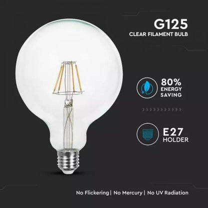 LED Bulb 6W E27 G125 6400K