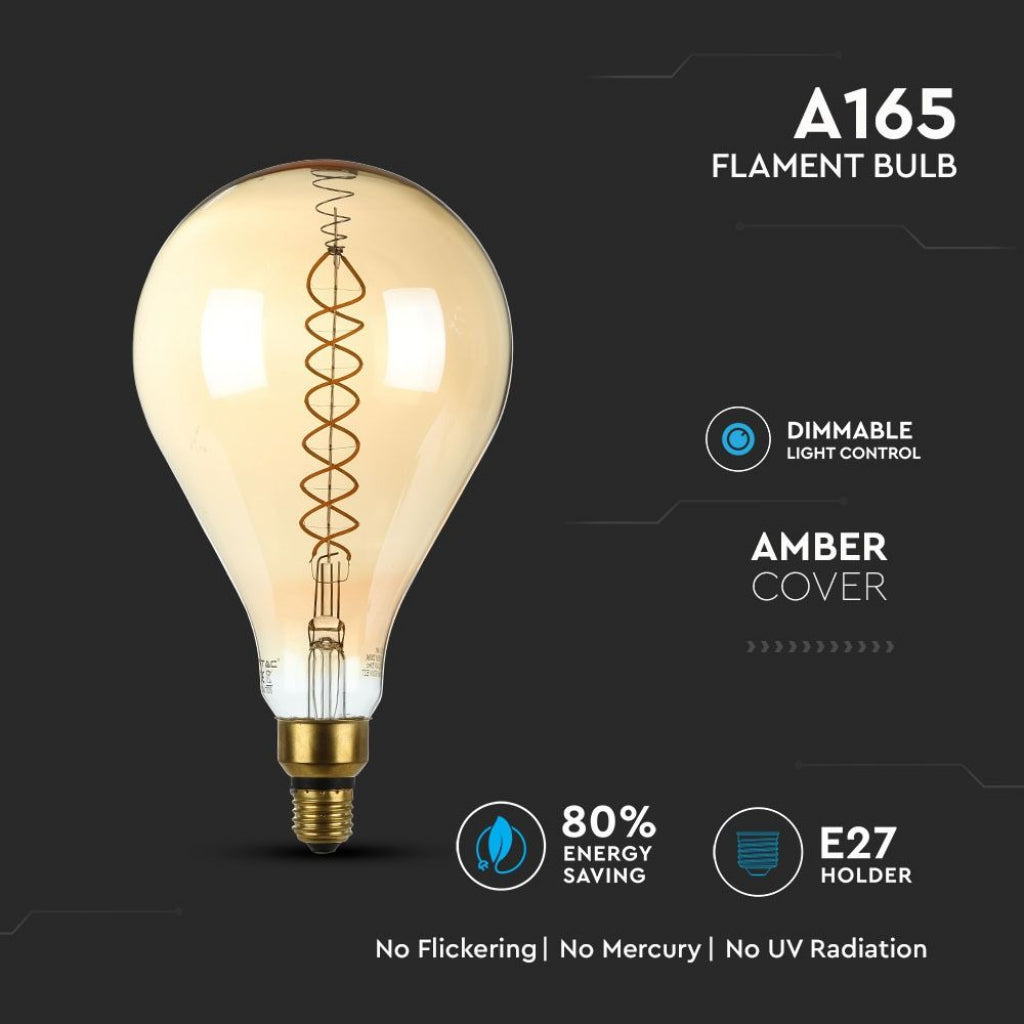 LED Bulb 8W E27 A165 Dimmable 2000K