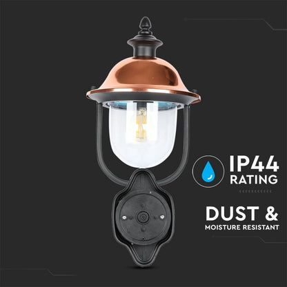 Outdoor Wall Lamp 1 x E27 Black Lantern