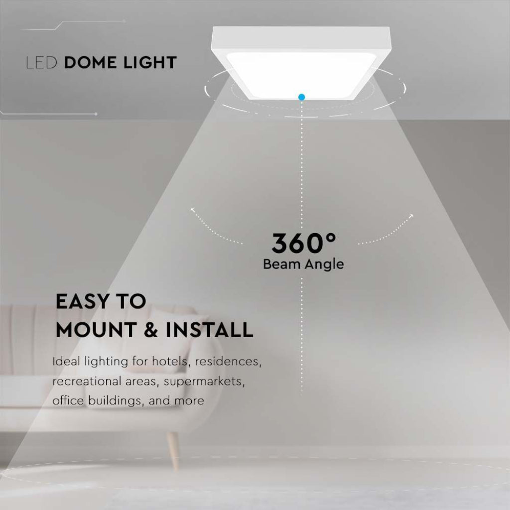 30W LED Lamp Microwave Sensor White 4000K IP44