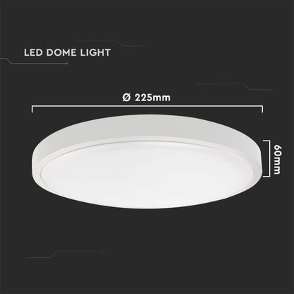 18W LED Svetilka Mikrovalovni Senzor Bela 4000K IP44