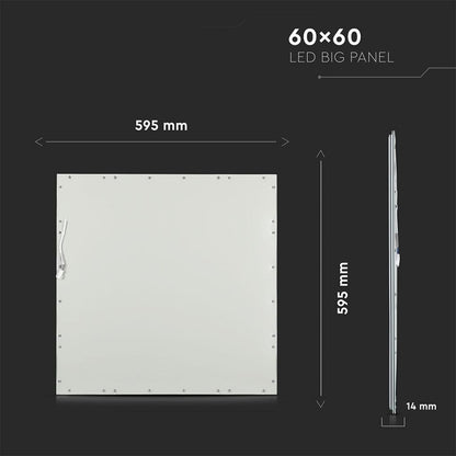 LED Panel 45W 600x600 mm 6400K + Gonil. 6 kos/set