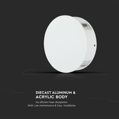 4W LED Wall Lamp White Housing 4000K IP65