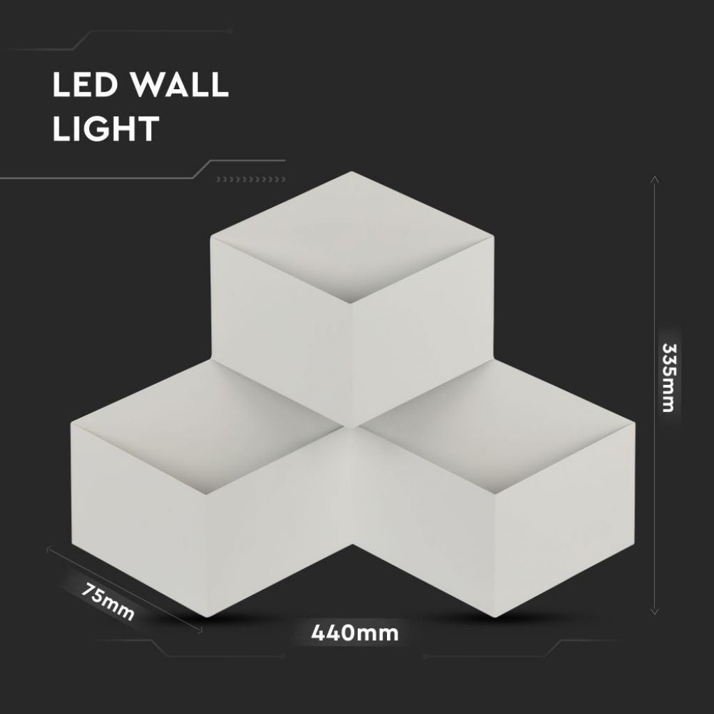 9W LED Stenska Svetilka Bela 4000K