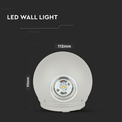 4W LED Stenska Svetilka Sivo Ohišje 3000K