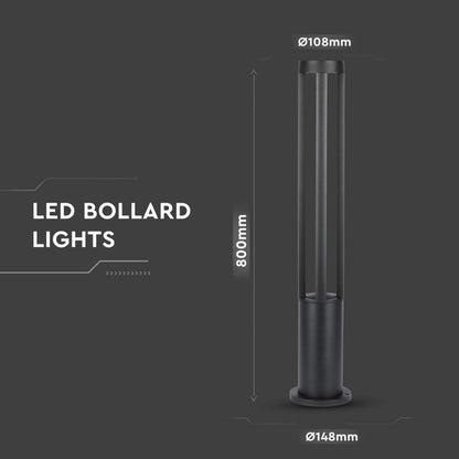 10W LED Outdoor Floor Lamp 80cm 450lm 3000K Black