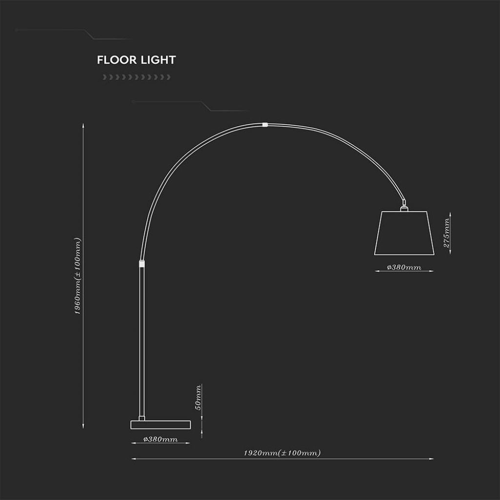 Floor Lamp E27 Black Large