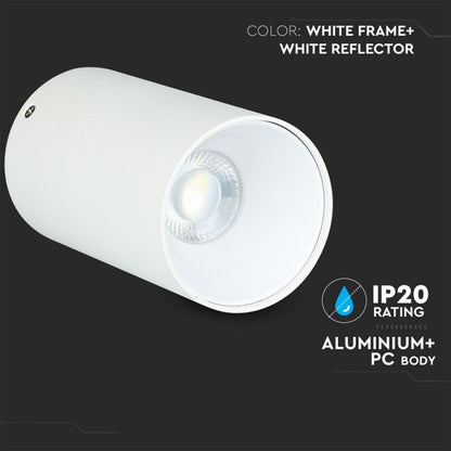 GU10 Ceiling lamp White - White Round Cylinder