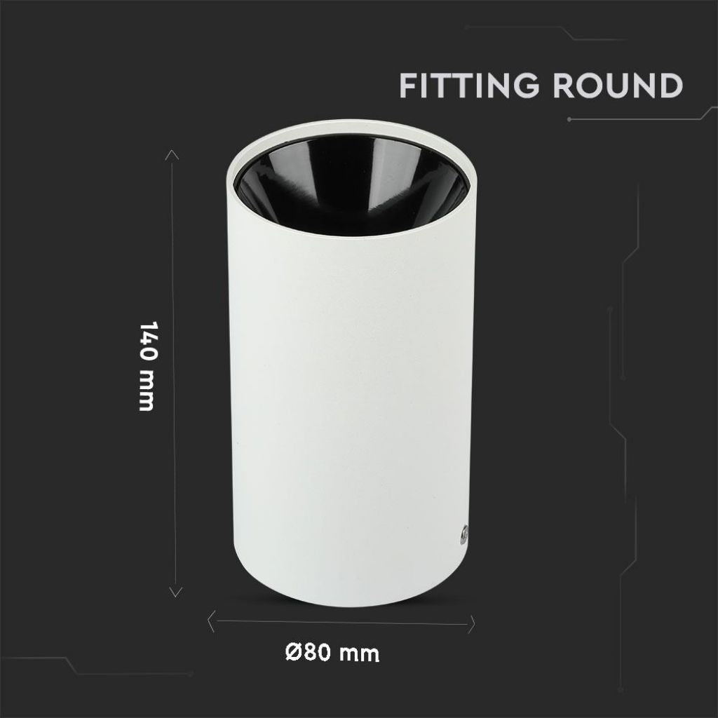 GU10 Ceiling lamp White - Black Round Cylinder