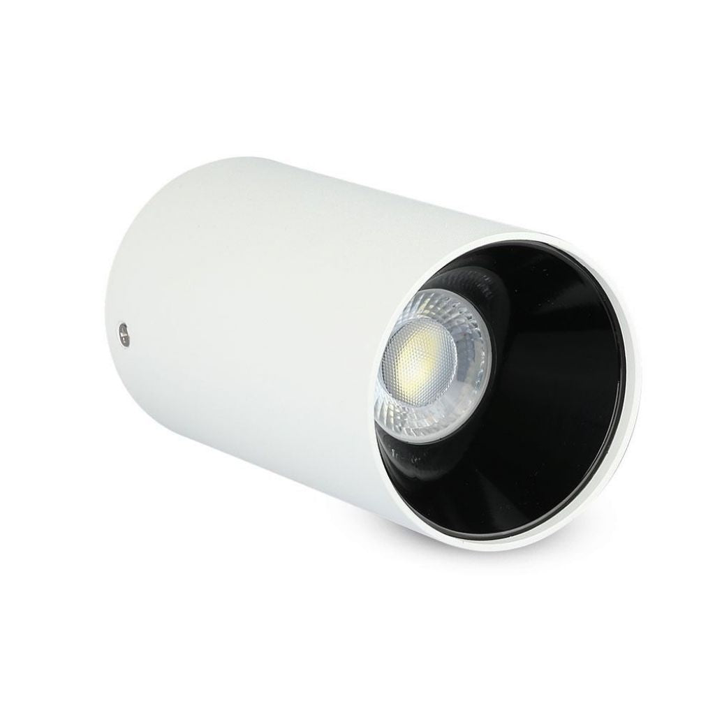 GU10 Ceiling lamp White - Black Round Cylinder