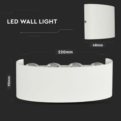 7W LED Wall Lamp Up/Down White IP54 4000K