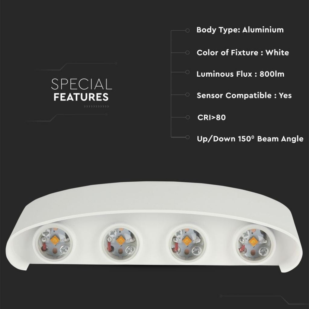 7W LED Wall Lamp Up/Down White IP54 4000K