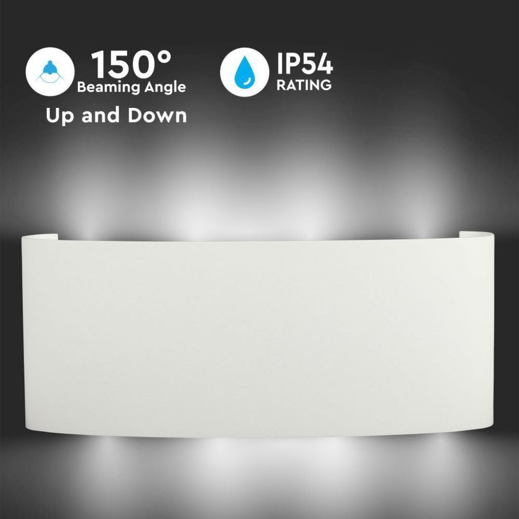 7W LED Wall Lamp Up/Down White IP54 4000K