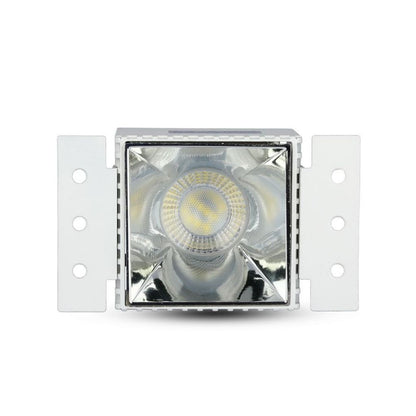 GU10 Recessed Housing White Chrome Square