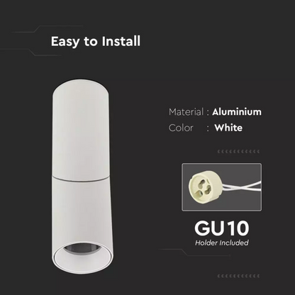 GU10 Ceiling lamp White Round Angle adjustment