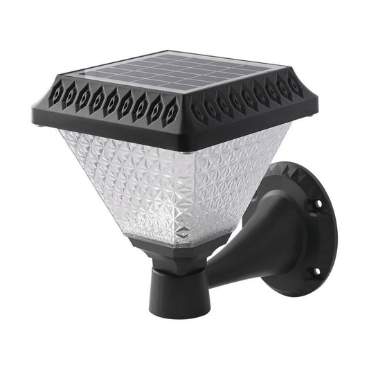 LED Solar Wall Lantern Black RF Control 3in1 IP44