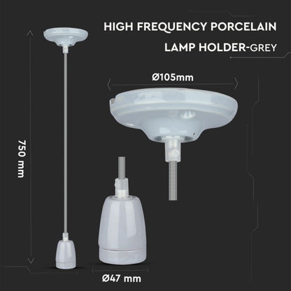 Ceiling Lamp Porcelain Gray